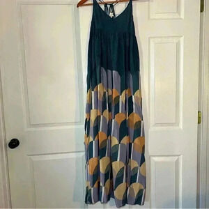 Anthropologie The Artwork of Carla Weeks Setting Sun Maxi Dress